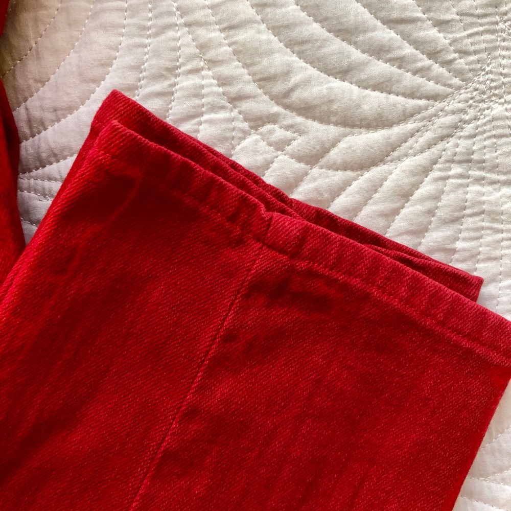Michael Kors Ladies Red Denim Pants SZ 8 - Picture 4 of 13